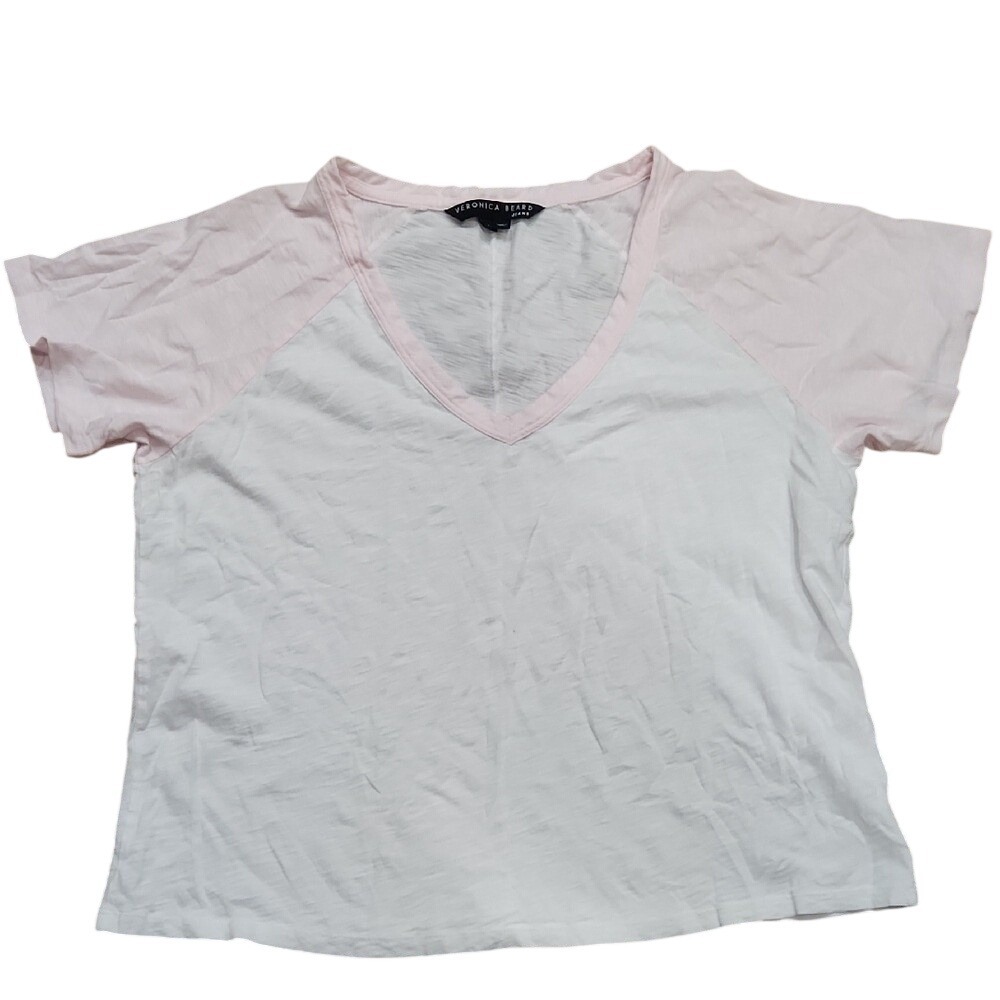 Veronica Beard Jeans Cotton V Neck Quiet Luxury White Sustainable Capsule XLarge